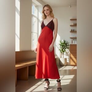 2 Tone Slip Dress designer